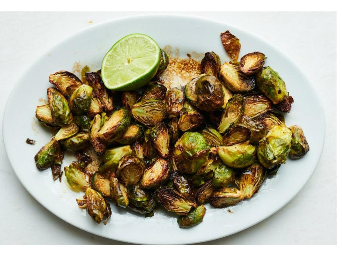 Airfryer Brussels Sprouts With Garlic, Balsamic And Soy Eat This Much